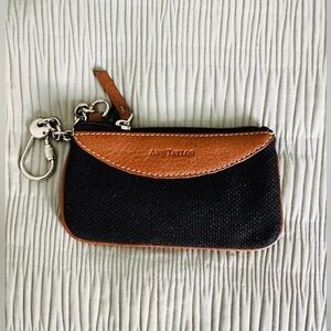Ann Taylor Black and Tan Wristlet / Coin Purse
